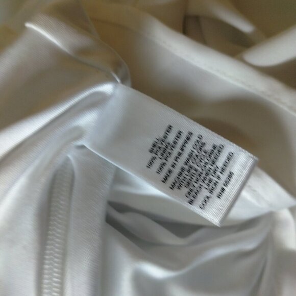 EXPRESS Women's XS Baby Doll Peekaboo Back Strappy White Side Zip Blouse - Picture 7 of 7